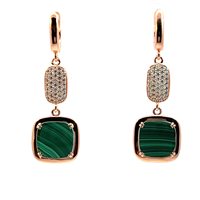 Earrings Madì Woman in Silver Malachite 3910800 - 3910800